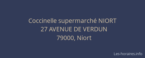 Coccinelle supermarché NIORT