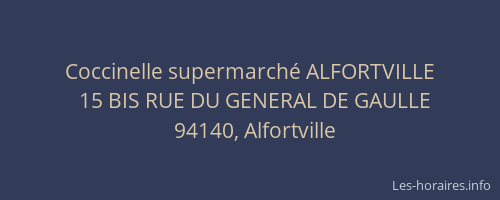 Coccinelle supermarch&eacute; ALFORTVILLE