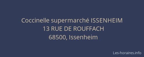 Coccinelle supermarch&eacute; ISSENHEIM