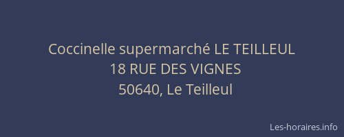 Coccinelle supermarché LE TEILLEUL