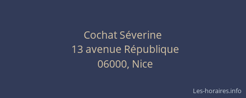 Cochat Séverine
