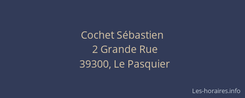 Cochet S&eacute;bastien