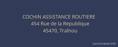 COCHIN ASSISTANCE ROUTIERE