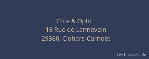 Côte & Optic