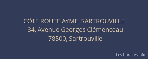 C&Ocirc;TE ROUTE AYME  SARTROUVILLE