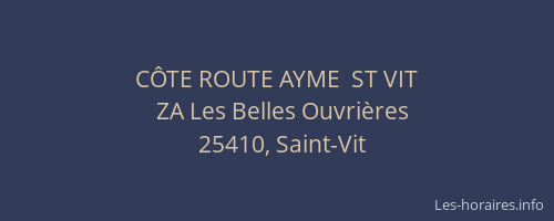 C&Ocirc;TE ROUTE AYME  ST VIT