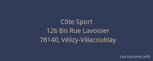 C&ocirc;te Sport