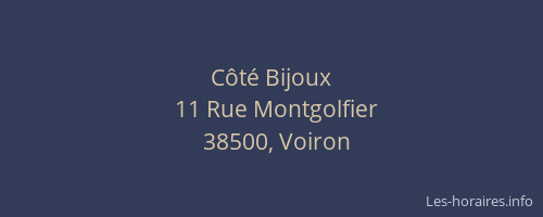 C&ocirc;t&eacute; Bijoux