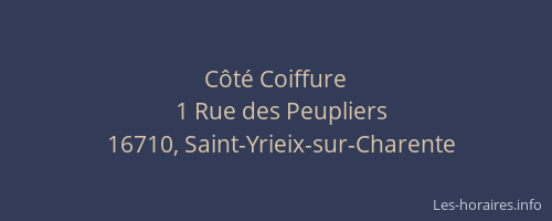 C&ocirc;t&eacute; Coiffure