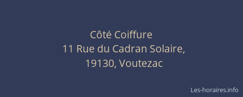 C&ocirc;t&eacute; Coiffure
