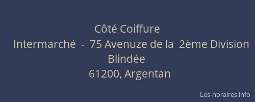 C&ocirc;t&eacute; Coiffure
