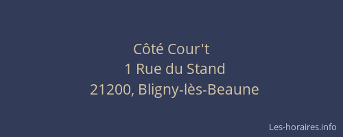 C&ocirc;t&eacute; Cour't