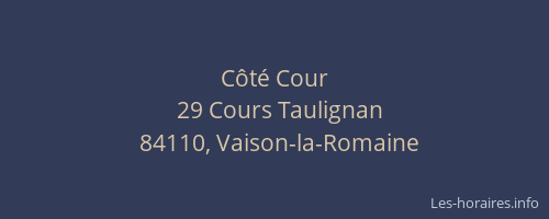 C&ocirc;t&eacute; Cour