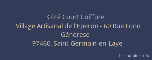 C&ocirc;t&eacute; Court Coiffure