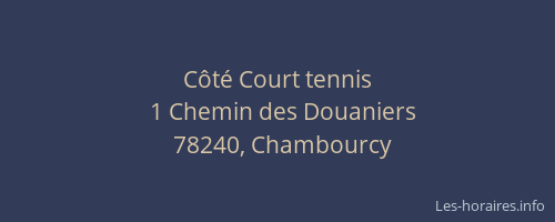 Côté Court tennis
