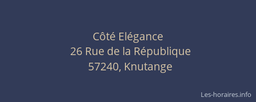 C&ocirc;t&eacute; El&eacute;gance