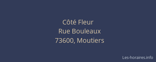 C&ocirc;t&eacute; Fleur