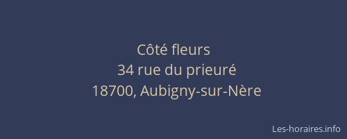 C&ocirc;t&eacute; fleurs