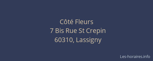 C&ocirc;t&eacute; Fleurs