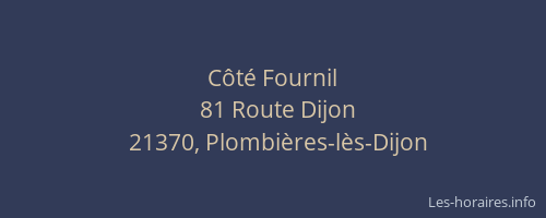 Côté Fournil