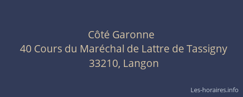 Côté Garonne