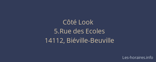C&ocirc;t&eacute; Look