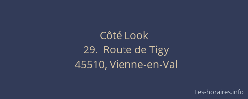 C&ocirc;t&eacute; Look