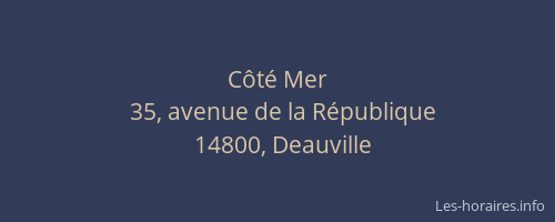 C&ocirc;t&eacute; Mer