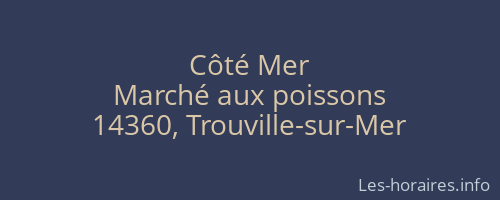 C&ocirc;t&eacute; Mer
