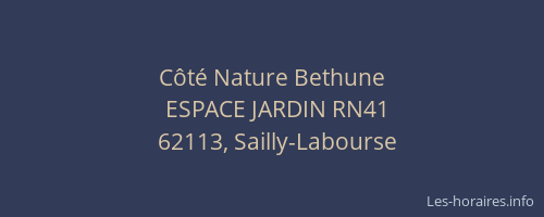 C&ocirc;t&eacute; Nature Bethune