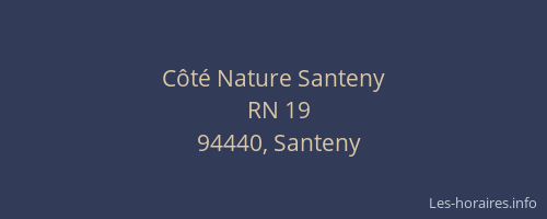 Côté Nature Santeny