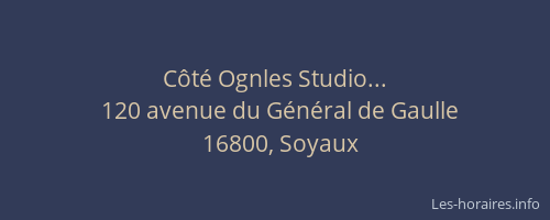 C&ocirc;t&eacute; Ognles Studio...