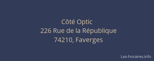 Côté Optic