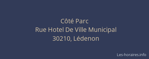 C&ocirc;t&eacute; Parc