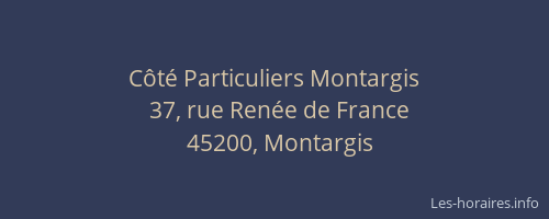 C&ocirc;t&eacute; Particuliers Montargis