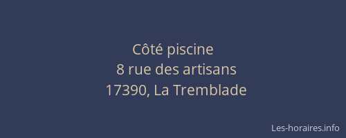 C&ocirc;t&eacute; piscine