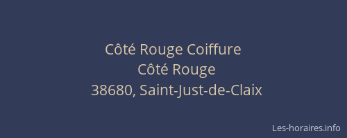 C&ocirc;t&eacute; Rouge Coiffure