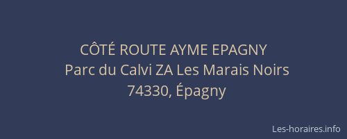 C&Ocirc;T&Eacute; ROUTE AYME EPAGNY