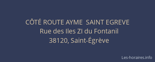C&Ocirc;T&Eacute; ROUTE AYME  SAINT EGREVE