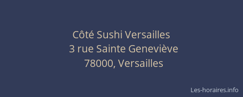 Côté Sushi Versailles