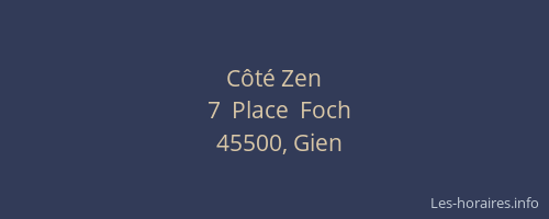 C&ocirc;t&eacute; Zen