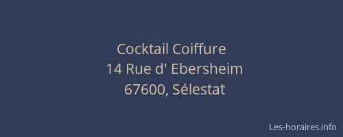 Cocktail Coiffure