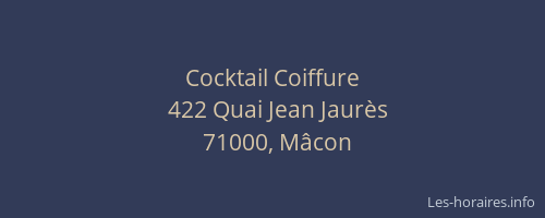Cocktail Coiffure