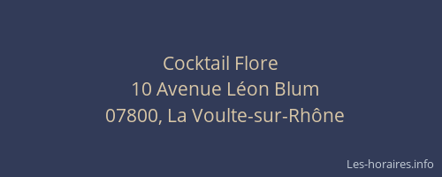 Cocktail Flore