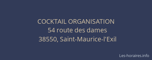 COCKTAIL ORGANISATION