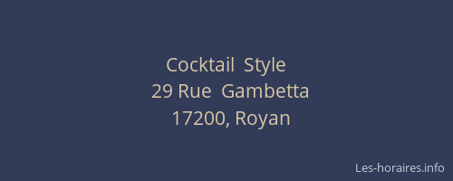 Cocktail  Style