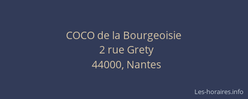 COCO de la Bourgeoisie