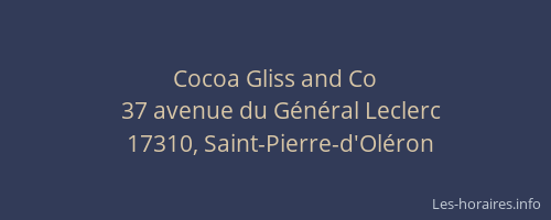 Cocoa Gliss and Co