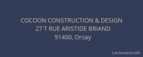 COCOON CONSTRUCTION & DESIGN