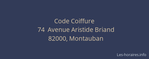 Code Coiffure